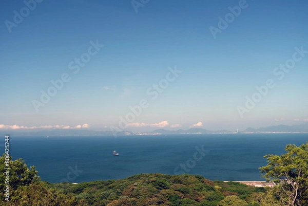 Fototapeta 山口県山陽小野田市　竜王山の山頂からの風景