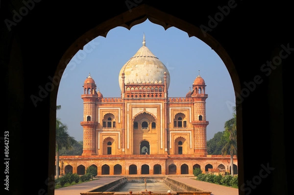Fototapeta Grobowiec Safdarjung widziany z głównej bramy, New Delhi, Indie