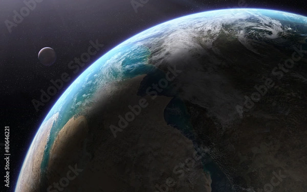 Obraz Rising Moon in space