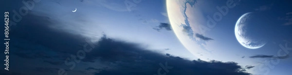 Obraz Nocne niebo z planetami