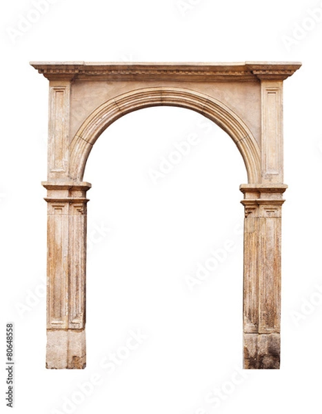 Fototapeta Starożytny łuk na białym tle