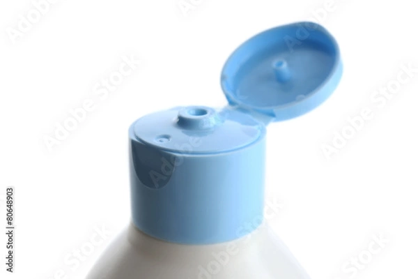 Obraz Open cosmetic bottle isolated on white