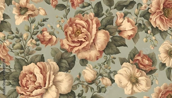Obraz roses vintage background