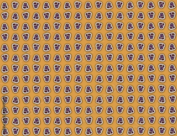Obraz Abstract gem shape repeated pattern on orange background 