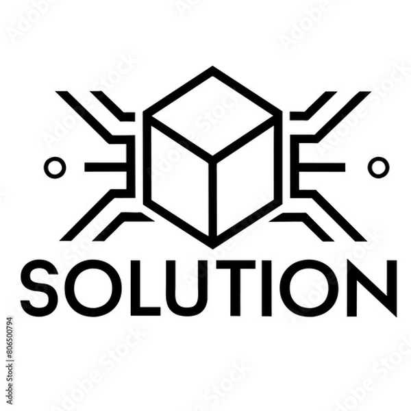 Obraz Tech logo vector art illustration (3)