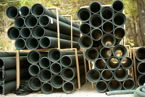 Fototapeta Plastic tubes industry