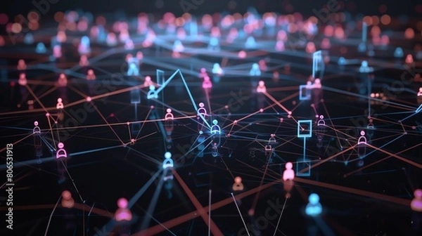 Fototapeta A visualization tool developed by privacy advocates, showing users how their personal data is tracked and shared across different platforms.