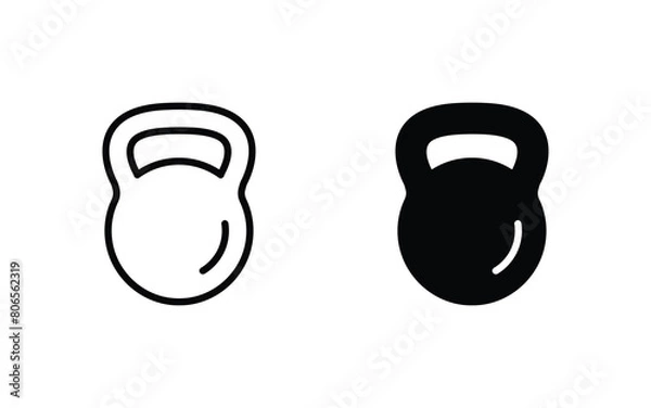 Fototapeta kettlebell icon vector
