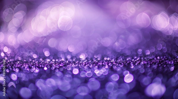 Obraz Light purple glitter defocused twinkly lights, resembling a lonely path.
