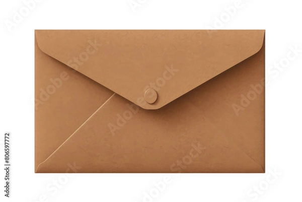 Fototapeta The Secret Keepers: Envelope of Mystical Secrets on White or PNG Transparent Background.