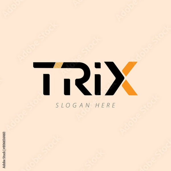 Fototapeta Minimal vector graphic alphabet symbol and logo design