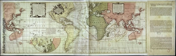 Fototapeta Vintage World map