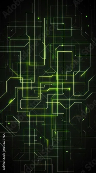 Obraz A digital artwork featuring a complex