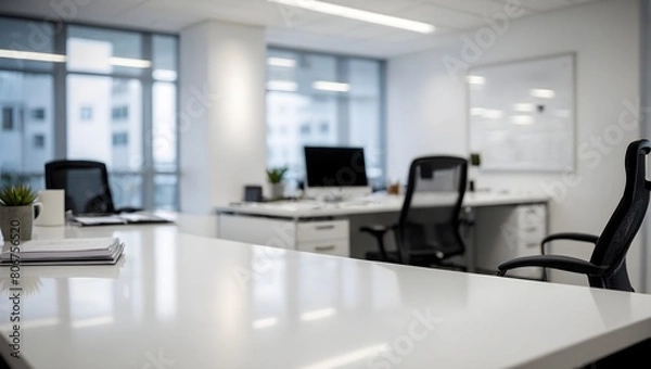 Obraz Wood table top on blurred abstract background