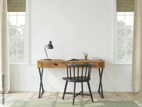 Obraz Modern study interior. 3d render.