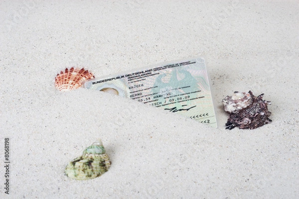 Obraz Ausweis im Sand