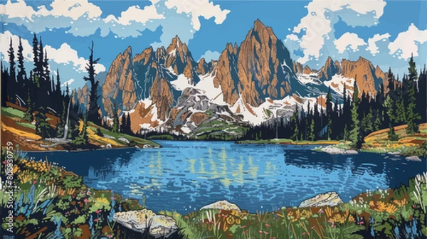 Fototapeta Beautiful mountain landscape