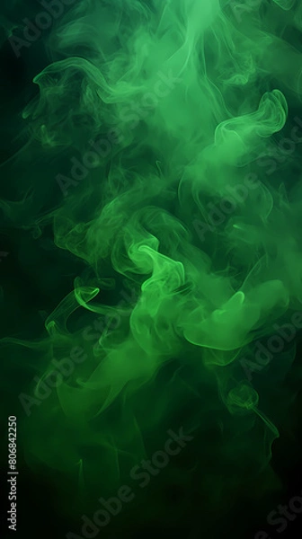 Obraz Abstract green smoke