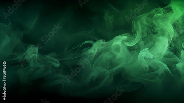 Obraz Abstract green smoke