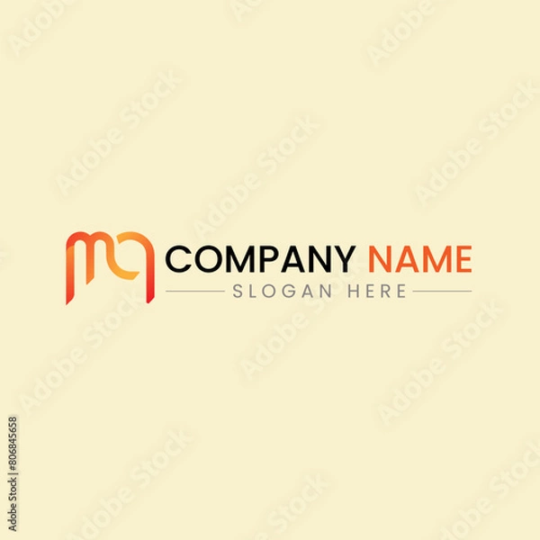 Fototapeta Initial MQ letter Logo Design vector Template. Abstract Letter MQ logo Design