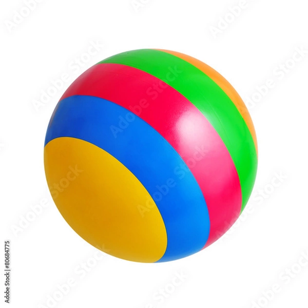 Obraz beach bright toy ball on the isolated background