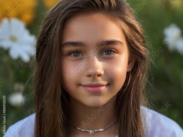 Obraz Young teenage European girl portrait