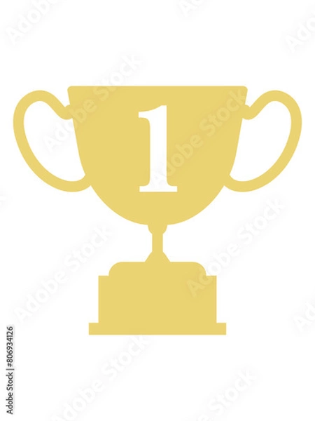 Fototapeta シンプルなゴールドのトロフィー