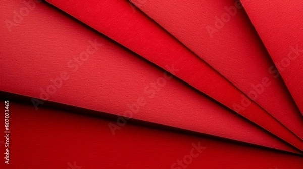 Fototapeta   A red umbrella centered against a close-up red backdrop