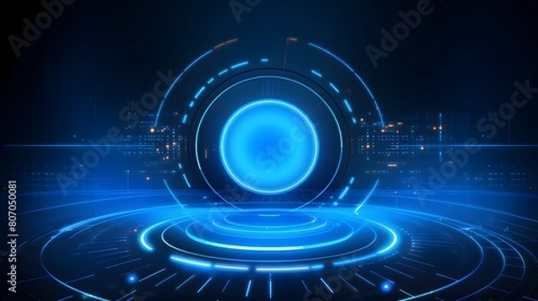 Fototapeta 
blue Abstract technology background circles digital hi-tech technology design background. concept innovation. vector illustration