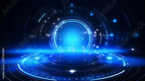 Fototapeta 
blue Abstract technology background circles digital hi-tech technology design background. concept innovation. vector illustration