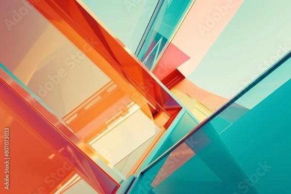 Obraz A colorful abstract image with a lot of different colors and shapes