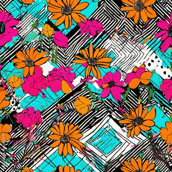 Obraz seamless pattern with flowers