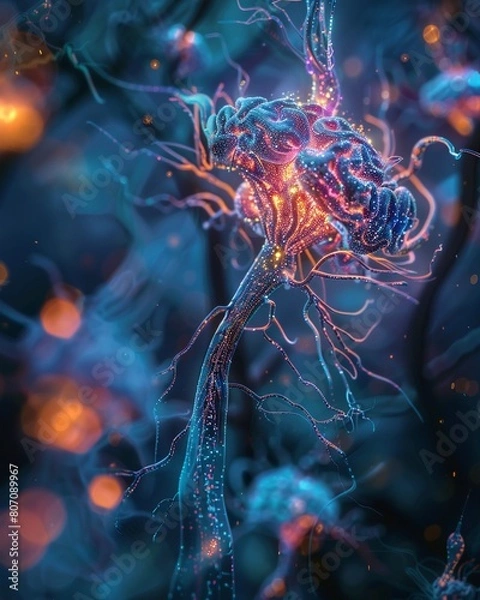 Fototapeta Engineassisted deep brain stimulation implants offer relief for individuals with Parkinsons disease or essential tremor, highresolution