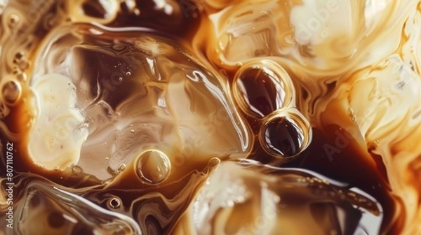 Obraz iced coffee texture with milk 