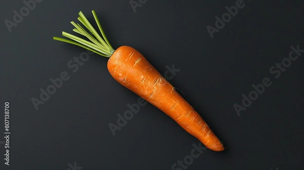 Obraz Carrot on a black background