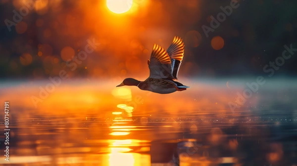Fototapeta Duck In Flight