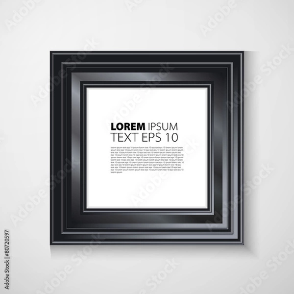 Fototapeta Black frame  wall vector background design your content