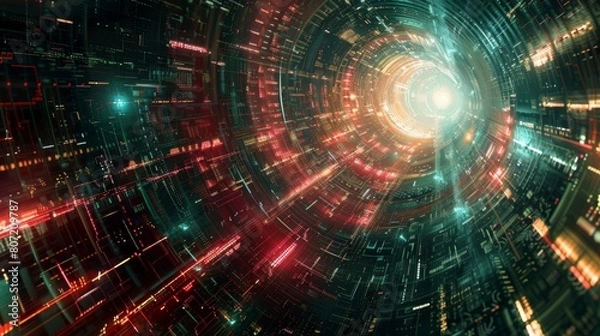 Fototapeta abstract fractal background a computer-generated 2D illustration, texture