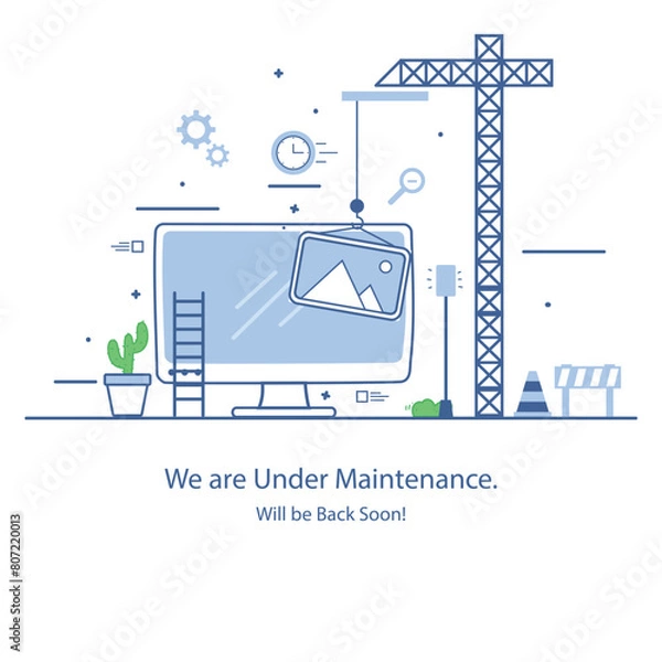 Obraz vector hand drawn under construction background