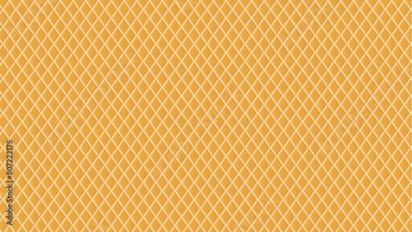 Fototapeta Ice Cream Cone Waffle Pattern - Seamless Yellow Texture