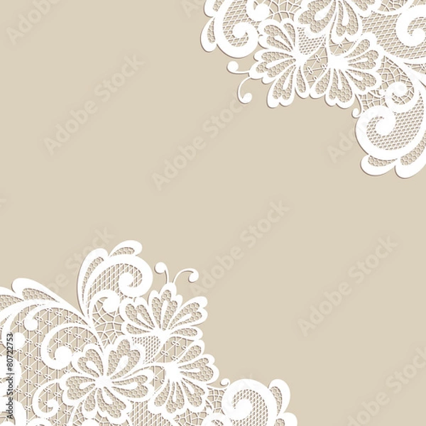 Fototapeta Flower vector ornament corner