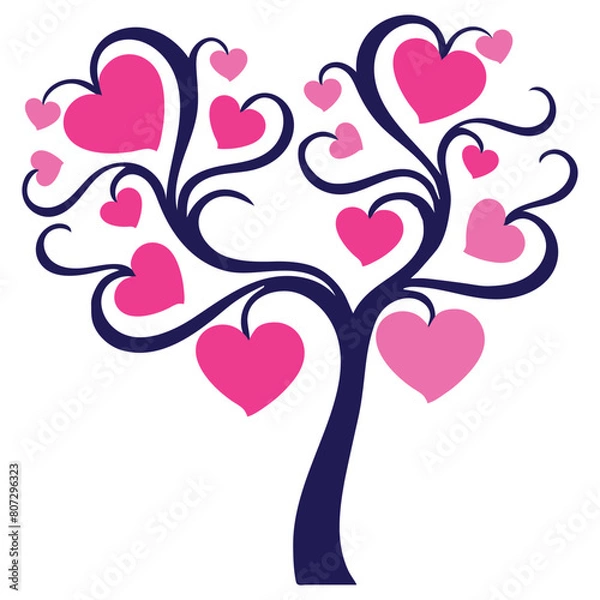 Fototapeta Simple happy valentines Day celebration design