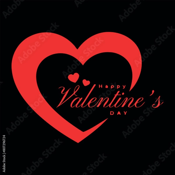 Obraz Simple happy valentines Day celebration design