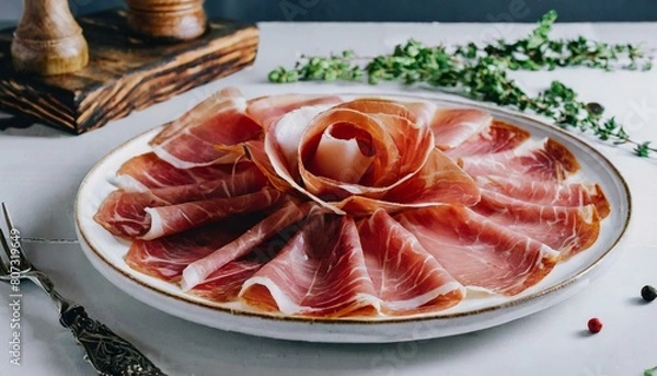 Fototapeta plato de jamón iberico