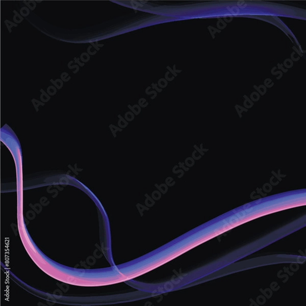 Obraz 
Abstract black background with neon lilac and purple stripes for announcements, cards, posts, inscriptions, presentations