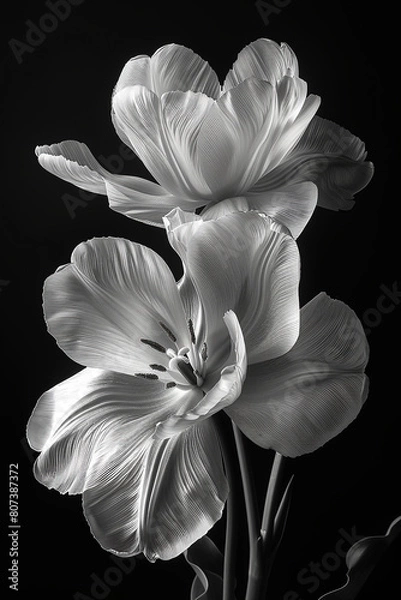 Obraz Abstract art background Minimal style wallpaper with flower and botanical leaves, Organic background for banner