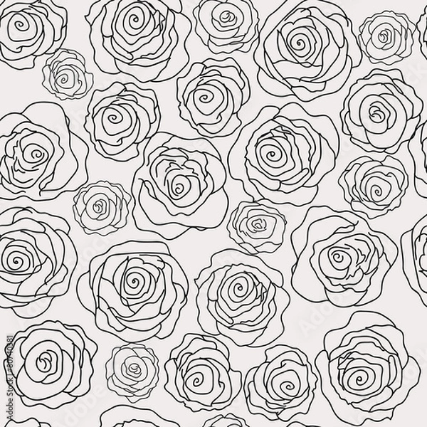 Obraz Seamless floral pattern with roses