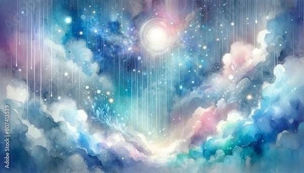 Obraz 雲の上の哀しみ、雨