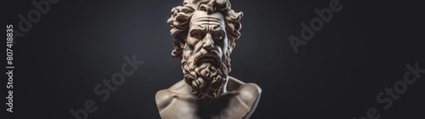 Fototapeta Dramatic portrait of a bearded man