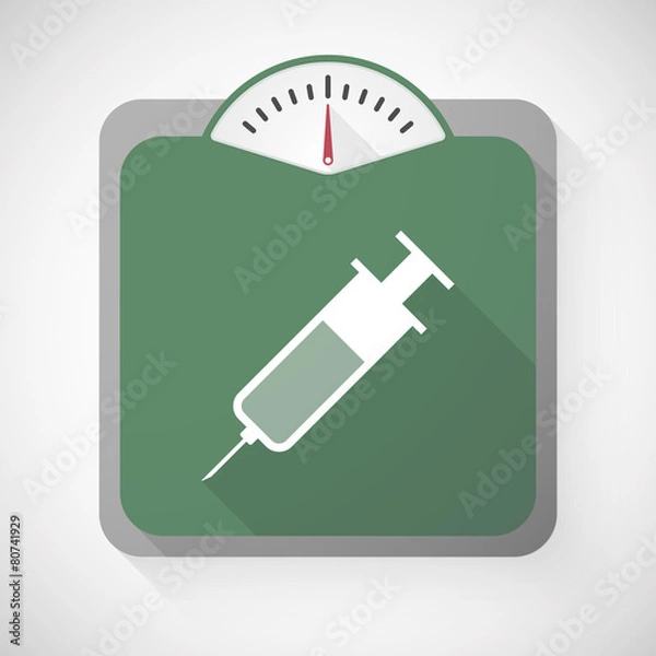 Obraz Weight scale with a syringe